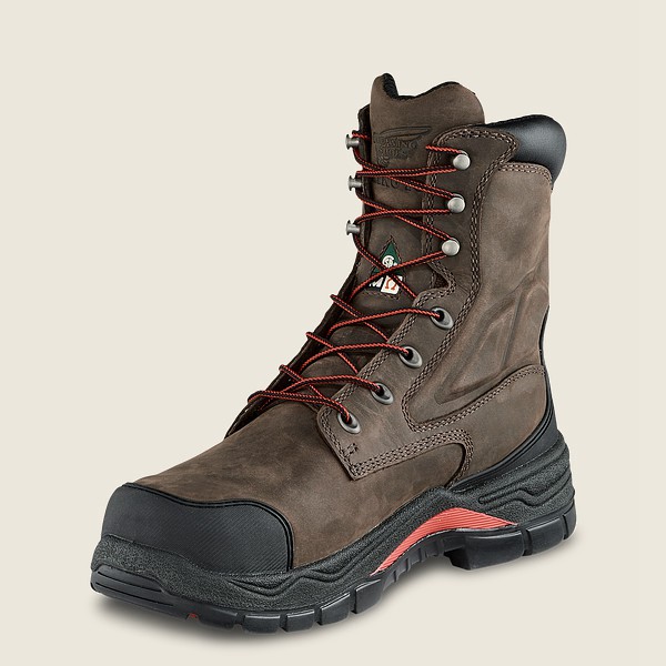 Mens Red Wing King Toe® Adc - 8-inch Waterproof Csa Metguard Toe - Safety Boots Dark Grey - FAK50816